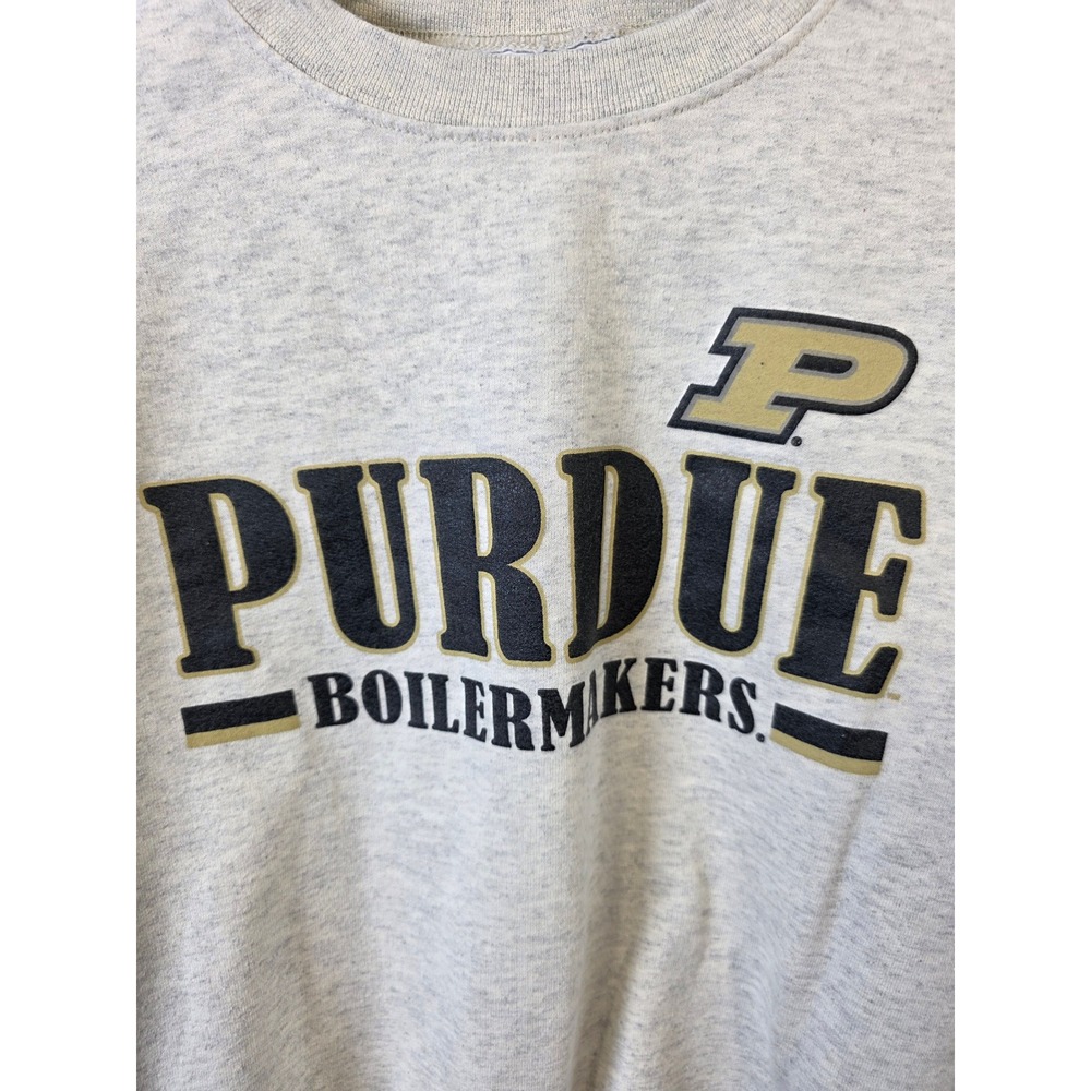 Champion Purdue Boilermakers Kids Sweatshirt Heather Gray YM 7-8 Crewneck - Picture 2 of 6